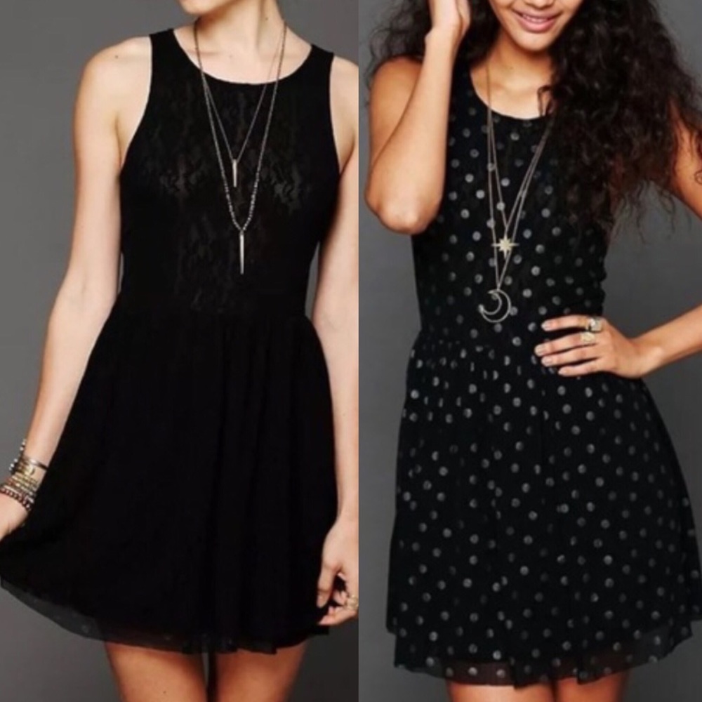 Free People • S • Reversible Lace/Mesh Dress